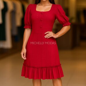 Vestido Midi Fúcsia